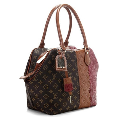 Louisvuitton 블록 지퍼 토트 M40503 버건디 28cm