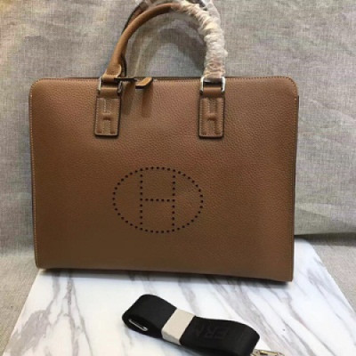 [커스텀급]에르메스 비지니스 브라운 가죽 남성용 서류가방 he0001b - Hermes Business Brown Mens