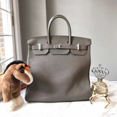 [커스텀급]에르메스 그래이 가죽 남성용 토트백 he0005b - Hermes Grey Mens Tote Bag