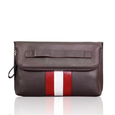 [발리] 브라운 수입가죽 남성용 클러치백 - ba0003b Bally Brown Leather Mens Clutch Bag