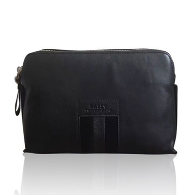 [발리] 블랙 수입가죽 남성용 클러치백 - ba0009b Bally Black Leather Mens Clutch Bag