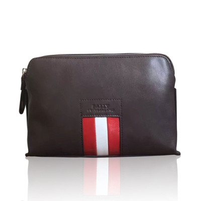 [발리] 브라운 수입가죽 남성용 클러치백 - ba0010b Bally Brown Leather Mens Clutch Bag