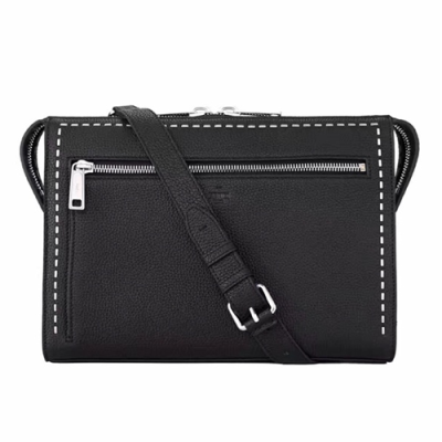 [팬디] 피카부 스티치 장식 블랙 남성용 비지니스백 fd0002b - Fendi Peekaboo Leather Black Mens Business