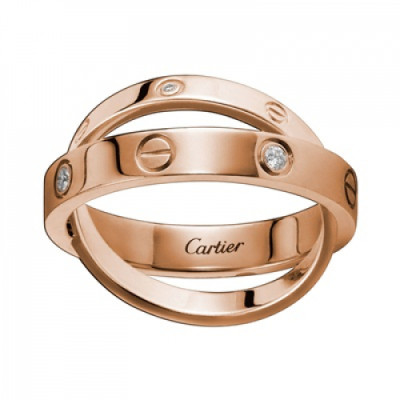 [까르띠에] 러브링 다이아몬드 로즈 골드 B4215600 커플링 - ca0019z Cartier Love Ring Diamond Rose Gold