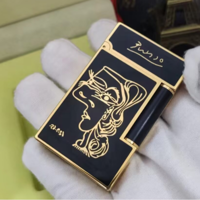 [듀퐁] 라인2 옐로골드+블랙 라이터 dp0002d - S.T.Dupont Line2 Yellow Gold+Black Lighter