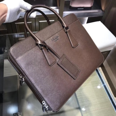 Prada Saffiano Mens Business Bag,36CM - 프라다 사피아노  남성용 서류가방 2VE366-2 ,36CM