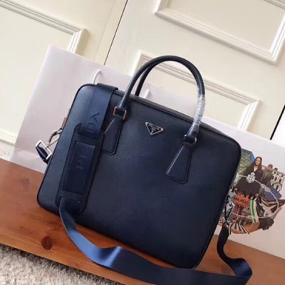 Prada Saffiano Mens Business Bag,36CM - 프라다 사피아노  남성용 서류가방 2VE891-3 ,36CM