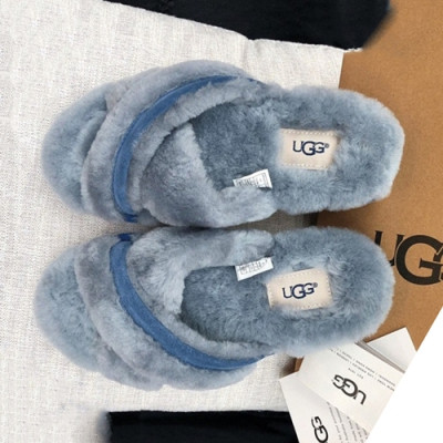 UGG 2018 LADIES LEATHER SLIPPER - UGG 여성 레더 어그 털슬리퍼 UGG0026 , 사이즈 (225 - 250)