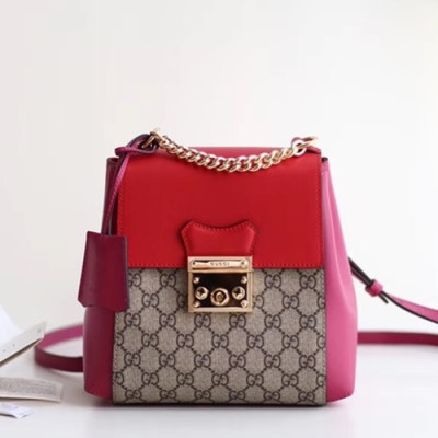 Gucci Supreme Pad Lock Women Back Pack,21.5CM - 구찌 수프림 패드락 여성용 백팩 498194, GUB0023,21.5CM