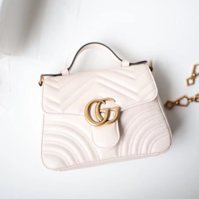 Gucci GG Marmont Women Mini Top Handle Bag,21CM - 구찌 GG 마몬트 여성용 미니 탑 핸들백 547260, GUB0039,21cm