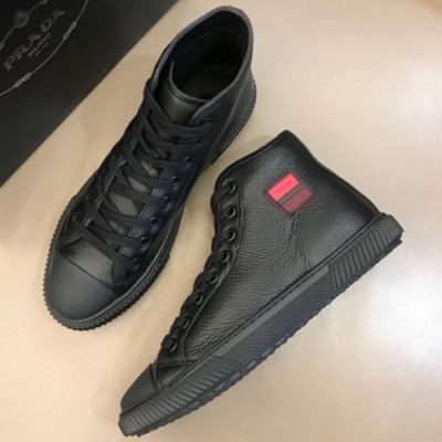 PRADA 2018 MENS LEATHER ACE ANKLE SKEAKERS - 프라다 남성 레더 앵클 스니커즈 PRA0058 , 사이즈 (240 - 265)