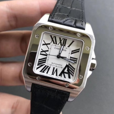 CARTIER SANTOS VERSION QUARTZ - 까르띠에 남여공용 SANTOS 버전 쿼츠,블랙