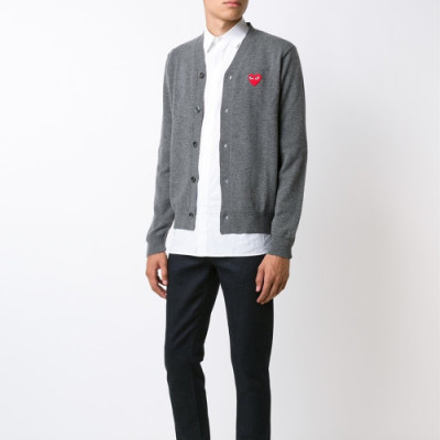 Cdgplay 2018 Mens V-Neck Wool Cardigan - 꼼데가르송 남성 브이넥 울 가디건 - cdg02x