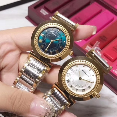 VERSACE LADIES VANITY VERSION QUARTZ MOVEMENT - 베르사체 레이디스 VANITY 버전 쿼츠 무브먼트,3색(그린,스카이블루,화이트)