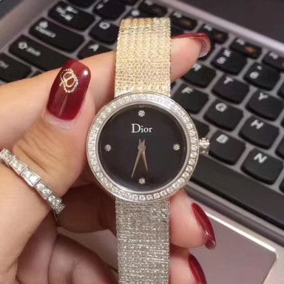 DIOR LADIES SWISS QUARTZ MOVEMENT - 디올 레이디스 스위스 쿼츠 무브먼트 ,블랙