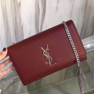 Saint Laurent Women Chain Satchel Shoulder Bag,24CM - 입생로랑 여성용 체인 사첼 숄더백 326076 ,SLB0031,24CM,레드