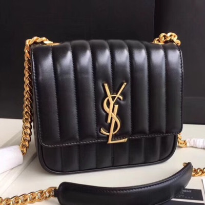 Saint Laurent Women Vicky Chain Shoulder Bag,20.5CM - 입생로랑 여성용 비키 체인 숄더백 532612,SLB0126, 20.5CM,블랙