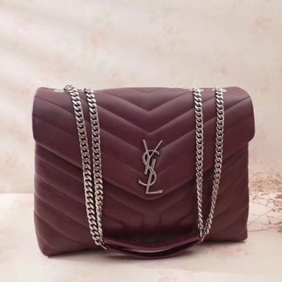 Saint Laurent Women Monogram Chain Shoulder Bag,30CM - 입생로랑 여성용 모노그램 체인 숄더백 459749,SLB0132,30CM,레드