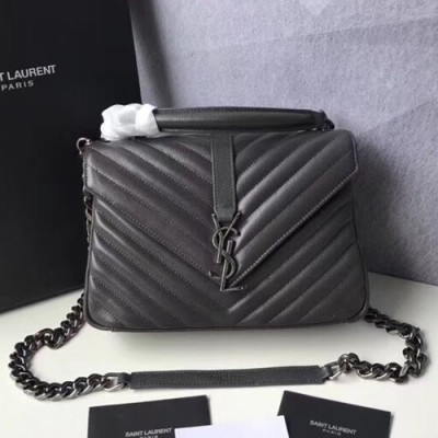 Saint Laurent Women Monogram Shoulder Bag,24CM - 입생로랑 여성용 모노그램 숄더백 428056,SLB0142,24CM,그레이