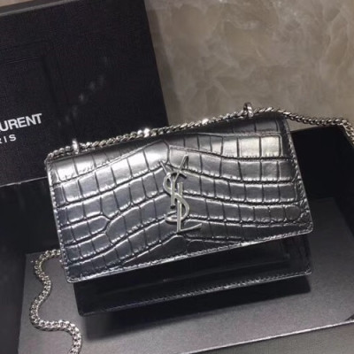 Saint Laurent Women Sunset Mini Shoulder Bag,17CM - 입생로랑 여성용 선셋 미니 숄더백 452157, SLB0201,17CM,블랙,무광