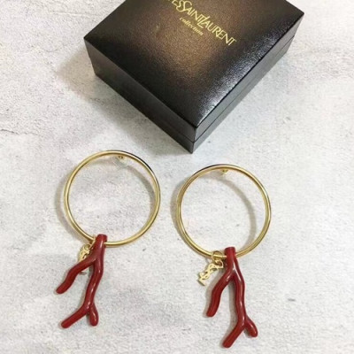 YSL  Yellow  Gold   Earring - 입생로랑  여성용 18k도금 옐로우 골드 귀걸이