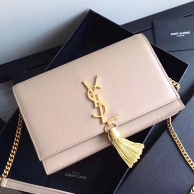 Saint Laurent Women Kate Monogram Chain Shoulder Bag ,19CM - 입생로랑 여성용 케이트 모노그램 체인 숄더백 452159, SLB0256,19CM,베이지