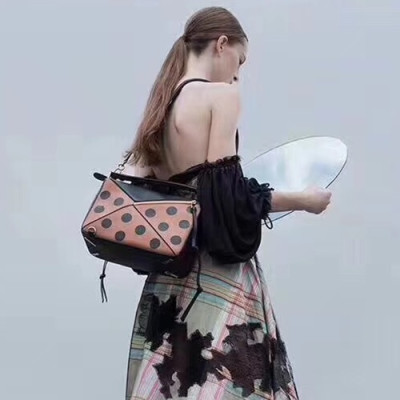 Loewe Puzzle Dots Tote Bag, 24/30CM - 로에베 퍼즐 도트 토트백 ,LOE0007, 24/30CM, 브라운