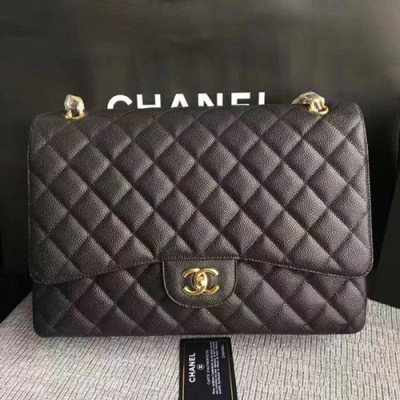 Chanel Women Leather Chain Tote Shoulder Bag,33CM - 샤넬 여성용레더 체인 토트 숄더백,1119 - CHAB0031,33CM,블랙(금장)