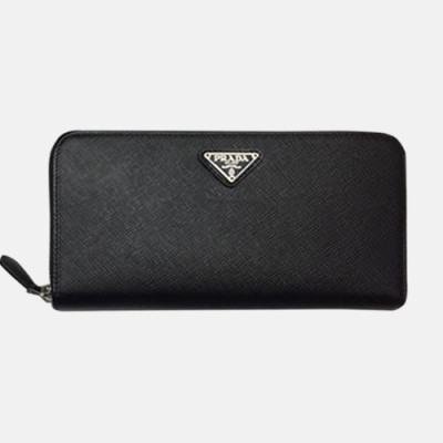 Prada 2018 Mens Zip Round Saffiano Wallet - 프라다 남성 신상 지퍼라운드 사피아노 장지갑 PRA0166 20CM