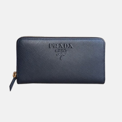 Prada 2018 Ladies Saffiano Wallet - 프라다 남성 신상 사피아노 장지갑 Pra0186x.Size19cm.네이비