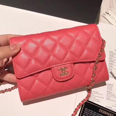 Chanel WOC Chain Cross Bag ,15CM - 샤넬 WOC 체인 크로스백,CHAB0069,15CM,핑크