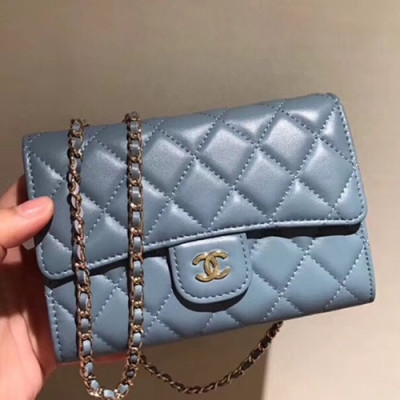 Chanel WOC Chain Cross Bag ,15CM - 샤넬 WOC 체인 크로스백,CHAB0070,15CM,블루