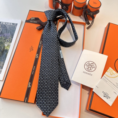 Hermes MENS  NECKTIE  BLACK  -에르메스 남성용 넥타이 HE0005