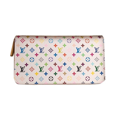 Louis Vuitton Monogram Multi Zippy Wallet M60241 - 루이비통 모노그램 멀티컬러 화이트 지피 월릿 장지갑   LOU0222 19CM