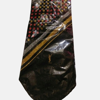 YSL  MENS  NECKTIE  BLACK  - 입생로랑 남성용 넥타이 블랙