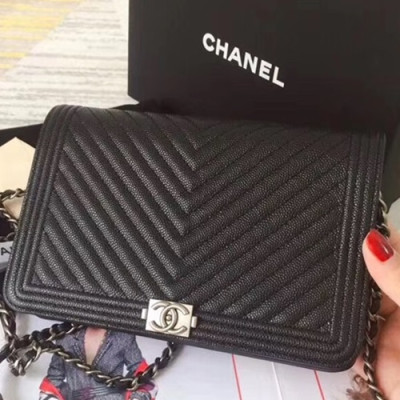 Chanel Chain Wallet Cross Bag,19CM - 샤넬 체인 월릿 크로스백,CHAB0153,19CM,블랙