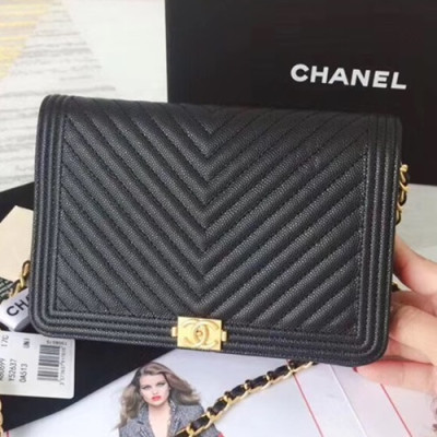 Chanel Chain Wallet Cross Bag,19CM - 샤넬 체인 월릿 크로스백,CHAB0154,19CM,블랙