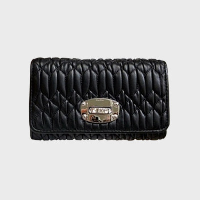 MiuMiu 2018 Ladies Matlase Small Wallet 5M H015 - 미우미우 마틀라세 중지갑 5M H015  MIU007X  14CM