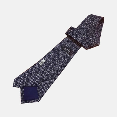 HERMES  MENS  NECKTIE  NAVY  -  에르메스 남성용 넥타이 네이비