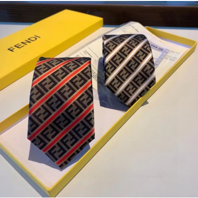 FENDI   MENS  NECKTIE BROWN -  펜디 남성용 넥타이  FE0002