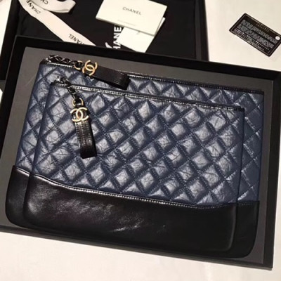 Chanel 2018 Gabrielle Clutch Bag ,28/34CM - 샤넬 2018 가브리엘 클러치백,CHAB0256,28/34CM,블루+블랙