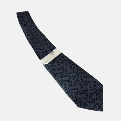 HERMES   MENS  NECKTIE  BLACK  -  에르메스 남성용 넥타이 블랙