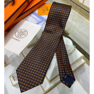 HERMES   MENS  NECKTIE BLUE  -  에르메스 남성용 넥타이 HM0002 네이비