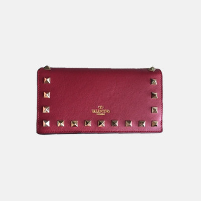 Valentino 2018 Rockstud Leather Wallet - 발렌티노 신상 락스터드 레더 중지갑 VAL0069 16CM