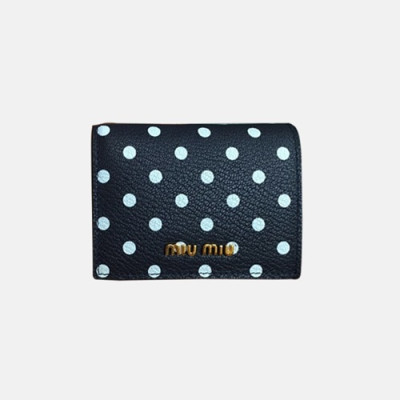 18/19 MiuMiu Ladies Matelassé Small Wallet 5MV204 - 미우미우 마테라쎄 로고 남자 반지갑 MIU0066X  8CM