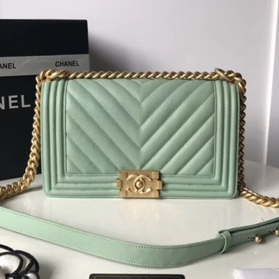 Chanel Leboy Chain Shoulder Bag,25CM - 샤넬 르보이 체인 숄더백  67086 -  CHAB0310,25CM,라이트그린