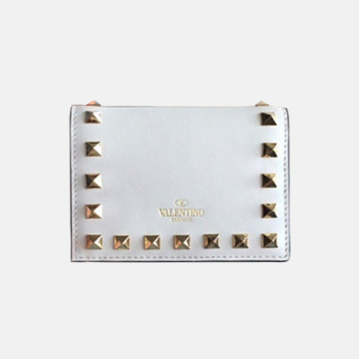 2018/19 Valentino Rockstud Leather Card Cace - 발렌티노 신상 락스터드 레더 카드지갑 VAL0084 11CM