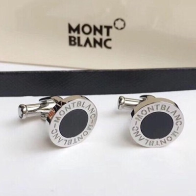 MONTBLANC  MENS WHITE GOLD  CUFFS - 몽블랑  남성용 18k도금 화이트 골드 커프스 단추