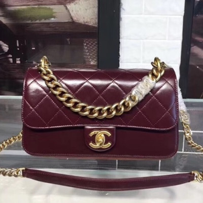 Chanel Women Chain Shoulder Bag ,24CM - 샤넬 여성용 체인 숄더백  CHAB0368,24CM,와인