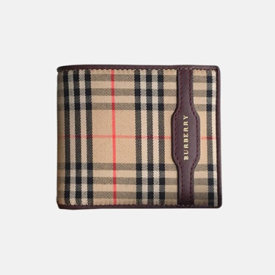 Burberry 2018 Check Leather Bifold Wallet - 버버리 체크 가죽 바이폴드 지갑 BUR0234 11CM